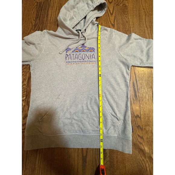 Patagonia Womens Organic Cotton Graphic Hoodie Brown Heather Sweatshirt Medium - Picture 7 of 11